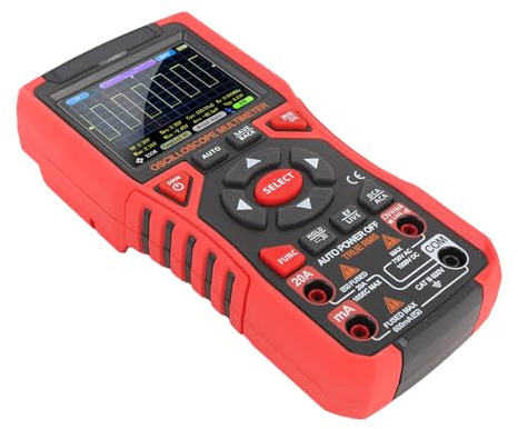 ViaGasaFamido Multimetro con Oscilloscopio, Portatile Digitale 2 in 1 per Test Elettrici, funzionalità di Misurazione della Forma d'onda e Memorizzazione dei Dati