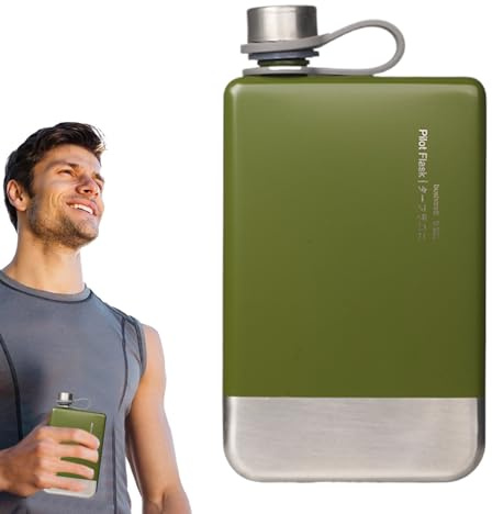 Premium Steel Vessel – Trinkflasche für Reisen | Edelstahl mit auslaufsicherer Kappe, leichter Likörbehälter, tragbarer Soda-Flasche, Kaffee, Bier, Wandern, Getränkebegleiter