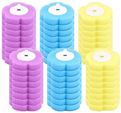 wlich 48PCS Toilet Wand Cleaner Refills, 3 Colours Disposable Cleaner Heads | Disposable Heads for Cleaning Toilet Bowls Bathtubs Sinks and Wash Basins Works on Shower Doors Glass Surfaces and Mop Pools