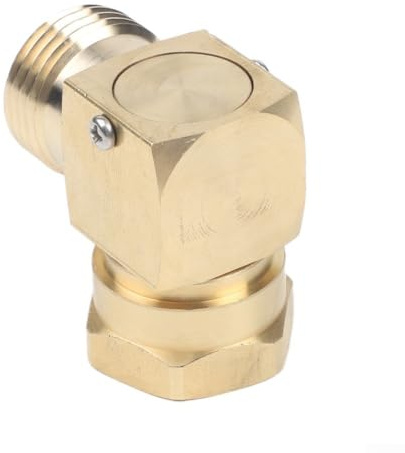 Brass Garden Hose Swivel Elbow Connector 90 Degree 3/4 GHT Fittings - Rotating Tap Adapter for Hose Reel & Pressure Washers - Prevents Kinking(2PCS)