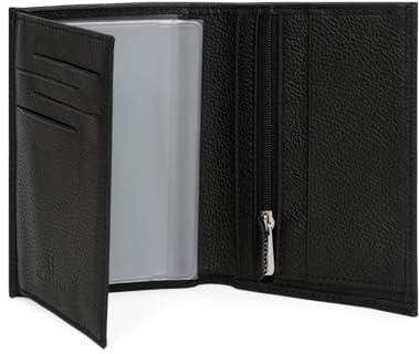 Hexagona - Portefeuille européen 2 Volets - Compatible Cartes de crédit, CNI et permis de Conduire - pour Homme - Collection Confort - en Cuir