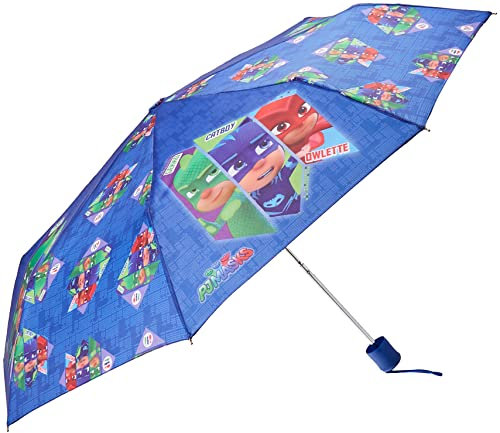 PJmask A95794 Faltbarer Regenschirm, manuell, Mehrfarbig