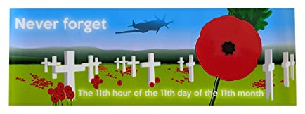 Artisticky POPPY REMEMBRANCE DAY self-cling sticker for Car/Van/Home/Office/Window. Donation to RBL