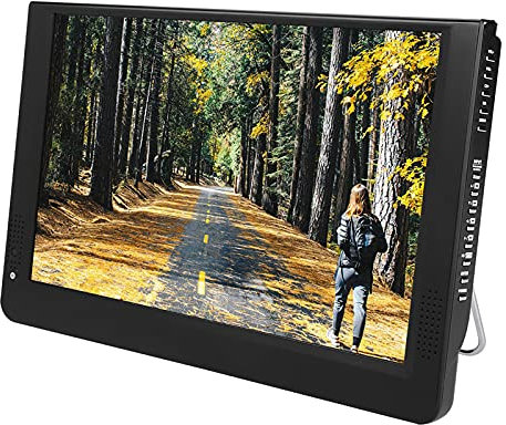 Garsent Portable TV with Freeview, 12inch Digital TV, 1080P 16:9 LED Mini TV Car Display, with 12V Car Charger, Support VGA/AV/HDMI/SD/MMC/USB, Television Player for Car, Camping, Bedroom