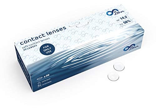 Sym Kontaktlinsen, Tageslinsen weich, 30 Stück, BC 8.6mm DIA 14.2 mm, -3,00 Dioptrien