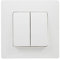 LEGRAND Doble Conmutador 10AX, Gama Niloé Monobloc, Mecanismo Completo con Marco, Blanco, 396471