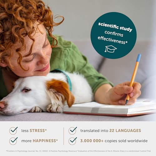 The 6-Minute Diary (6-Minuten-Tagebuch auf Englisch) | Gratitude journal, manifestation journal | Journaling for more mental health, self care & mindfulness