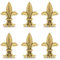 KitchaBon Goldfarbene Serviettenringe, 6 Stück, Tischdekoration, Serviettenringe, Ringhalter, Fancy Bankett & Hochzeitsdekorationen für den Empfang,Fleur de Lis