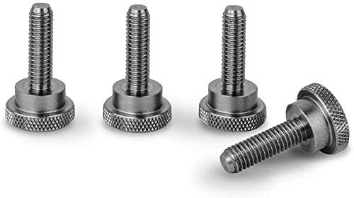 PrecisionGeek Viti zigrinate/vite a spalla M5 x 19mm Acciaio Inossidabile - 4 pz