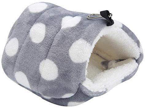 Pssopp Hamster Hängen Bett Winter Warme Flanell Hamster Käfig Nest Hängematte Haus für Kleines Haustier Eichhörnchen Zucker Segelflugzeug Meerschweinchen(L)