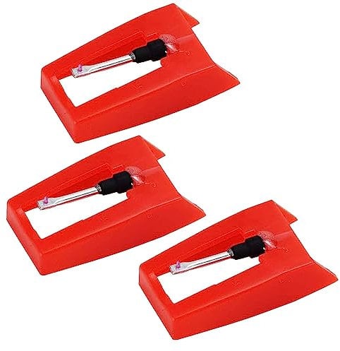 Aiguilles pour tourne-disque, aiguilles de remplacement diamantées pour platine vinyle Topcloud pour tourne-disque vinyle, LP, phonographe (paquet de 3)