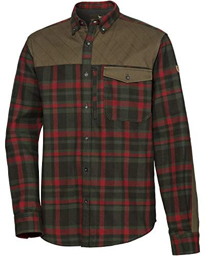 Parforce Jagdhemd Spreewald Oliv/Rot kariert XXL