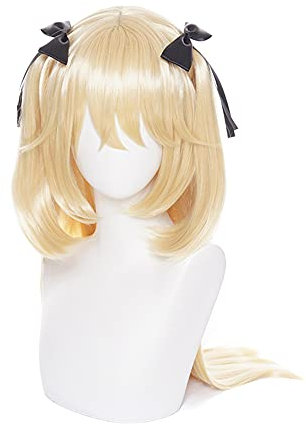 Anime Cosplay Perücke, Genshin Impact Perücke, mit Kostenloser Perückenkappe, für Halloween, Party, Karneval, Nachtleben, Konzerte, Hochzeiten (Fischl)