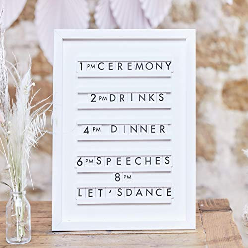 Ginger Ray- Panneau de Bienvenue pour Mariage, White Personalisable Board