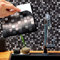 WALPLUS 72 Stück 15x15cm Marquina Metallic Schwarz und Weiß Marmor Mosaik Black Aluminium Folie Wandfliesen Aufkleber Abziehen und Kleben Backsplash Abziehbilder Startseite Dekore Aufkantung für Küche