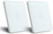 BSEED 2 Pack Touch Lichtschalter 1 Fach 1 Weg Wandschalter Unterputz Lichtschalter mit Glasrahmen 86mm Lichtschalter Weiß 500W(Nicht Smart Schalter)