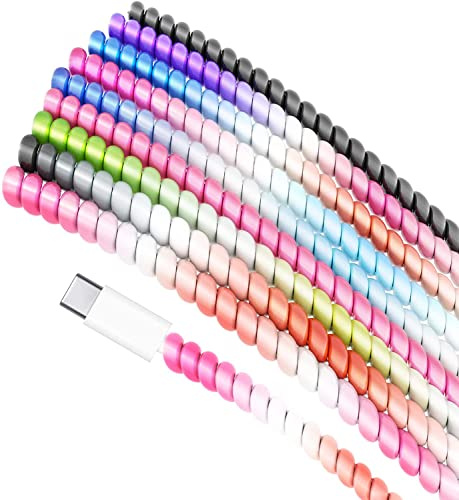 Larcenciel Câble Protecteur/Gaines de câble/Gaine Cable/Protege Cable Animaux/Cable Management/Range Cable Bureau, 9 PCS Protege Cable Chargeur pour Iphone Android Type-C Cable Micro USB Casque Écoute
