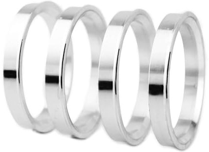 Rhinotuning 4X Zentrierringe Ø66,6mm auf Ø57,1mm Silber Aluminium