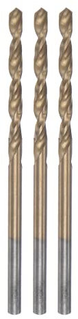 sourcing map 3pcs Twist Drill Bits 2.5mm Titanium Coated (HSS-E) M42 High Speed Steel 8% Cobalt Straight Shank for Stainless Steel Aluminum Alloy Metal