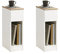 SoBuy Set de 2 Mesita de Noche Estrecha con cajón y Estante Mesa Auxiliar mesilla de Noche para Dormitorio y Sala de Estar Blanco Ancho 35 x Profundidad 20 x Alto 60 cm FBT111-WNx2