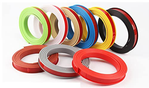 LKYJD Bande d'étanchéité autocollante en TPE souple pour bordure de meubles, armoire, table, plan de travail, planche en bois (noir, 32 mm)