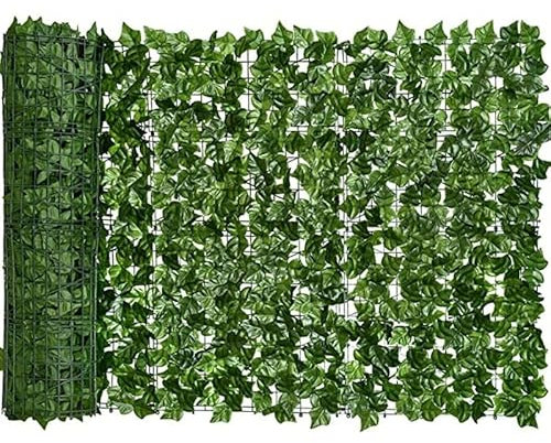 ZILOOK Efeu Sichtschutz Künstliche Efeu Hecke Sichtschutz Versorgung Landschaftszaun Leitplanke Netzzaun Gefälschte Blume Baum Blatt Eisenhaut Isolationszaun WEWYQSJXBXF-3610(Size:200x600cm)