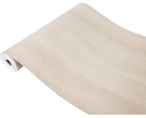 DecoMeister Vinilo Papel Adhesivo Para Muebles Imitacion de Madera Para Cocina Puerta Pared Mesa Lámina Autoadhesiva Decorativa En Rollo Para Forrar 90 x 1500 cm Madera Navarra Fresno