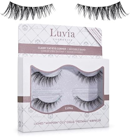 Künstliche Wimpern natürlicher Look mit Wimpernkleber - Luvia Cosmetics - Vegan Lashes Duo - Luna
