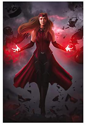 RIKCAT Wanda Maximoff Leinwand-Poster, Schlafzimmer, Dekoration, Sport, Landschaft, Büro, Raumdekoration, Geschenk, ungerahmt, 30 x 45 cm