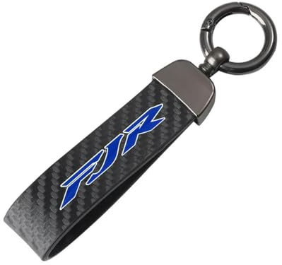 GUYFAM Porte-clés en cuir de haute qualité pour moto Y-amaha XJR1300 XJR 1300 FJR1300 FJR 1300 FJR 1300, bleu