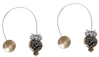 TOPBATHY 4stücke Magnetische Vorhanghalterungen Im Anpassbarem Design Eulenmotiv Für Fenster Türen Und Duschvorhänge Ohne Bohren Oder Wandbeschädigungen