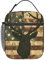 cromcu Isolierte Lunchbox für Herren, Jungen, Kinder, Camouflage, für Arbeit, Picknick, Schule, Reisen, Wandern, Strand oder Angeln, Polyester, amerikanische Flagge, Hirsch, Camouflage-Motiv