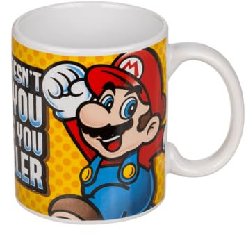 Tazas graciosas con frase Tazas originales para regalar Regalos originales para hombre y mujer Caja regalo cumpleaños Amigo invisible (Taza Super Mario Bros)