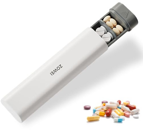 NICEIN Hohe Abdichtung Tablettenbox - 7 Tage - Schubladen-Design | Wöchentliche Reise Medikamentenbox, Pillenbox für Vitamine, Medikamente, Pillen, Nahrungsergänzungsmittel (Ⅲ | Weiß)