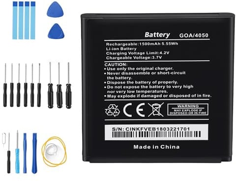 1500mAh 3,7V Akku für Wiko Sunset, Sunset 2, Sunny, Goa, 4050, Handy 5,55Wh | wiederaufladbarer Ersatzakku Lithium Ionen Akku