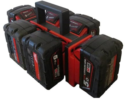 6PC Battery Carrier Holder for Milwaukee M18 Batteries Storage Tool Organiser