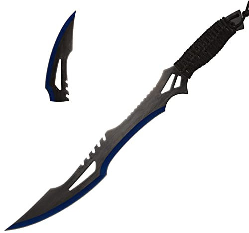 Eroberer Machete mit Nylon Hülle und Lanyard mit Darts Dschungel Jäger Machete für Outdoor Abenteuer