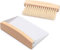 White Tabletop Dustpan and Brush Set - Portable, Wooden Mini Dust Pan and Broom Set With Magnet, For Desk and Kitchen Top Sweeping, Nylon Brush (White Dustpan)
