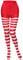 Boyiee Weihnachten Karneval Halloween Gestreift Strumpfhosen Volle Füße Gestreifte Socken für Frauen(Weiß und Rot)