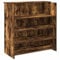 vidaXL Empfangstheke Räuchereiche 100x50x103,5 cm Holzwerkstoff, Empfangstresen, Salon Empfangstheke, Kassentheke, Empfangstisch, Büro Empfangstheke