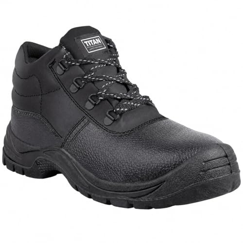 Titan Argon S3 SR FO Safety Boots, Steel Toe Cap Work Boots, Protective Midsole, Anti-Slip, Anti-Static, Fuel & Oil Resistant, Lightweight Microfiber Upper, EN ISO 20345:2022, UK Sizes 2-15