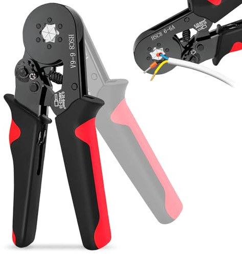 Herbst Pinza Crimpatrice Capicorda 0,25-6mm², Pinza Crimpatrice 0,25-6mm² Cricchetto Esagonale per Capicorda Isolati non Isolati