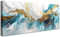 Mit Rahmen Groß Leinwand Bilder Abstrakt Grün Gold Grau Leinwandbilder Bild auf Leinwand Malerei Marmor Minimalistisch Morden Bild Wandbilder Heim Wohnzimmer Schlafzimmer Wanddekoration 50x120cm