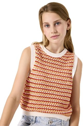 Garcia Mädchen Pullunder Chevron-Muster
