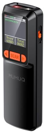 Wireless Barcode Scanner Mini Bluetooth 1D 2D QR Bar Code Scanner 3-in-1 Bluetooth & 2.4G & USB Wire Barcode Reader Compatible with Windows Android iOS Tablet PC (with LCD Screen)