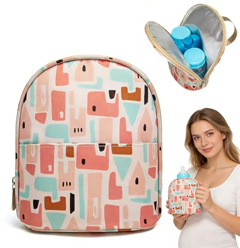 EJRUP Borsa Termica Biberon per Latte Materno, Borsa Isotermica per Bottiglie, Piccola Borsa Termica Porta Pranzo per Picnic Frutta Mamma