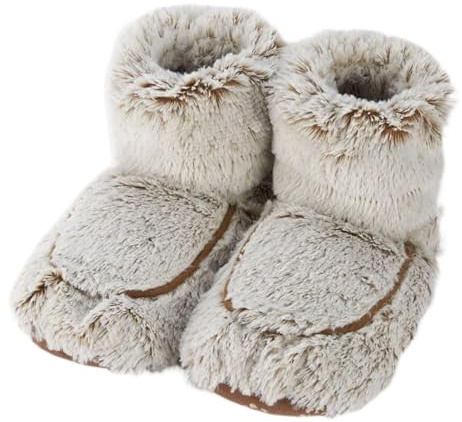 FNX _armies Chaussons lavables au micro-ondes | Bottes d'intérieur chauffantes, chaudes et confortables | Fausse fourrure en peluche – Infusée de lavande relaxante | Pour les pieds froids, la douleur