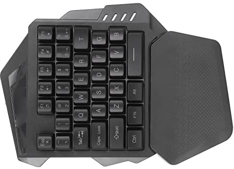 Dioche One Handed Gaming One Handed Gaming Keyboard – 2.4G Wireless RGB Light Up Compact 35 Keys Mechanical Keyboard for Comfortable Gameplay