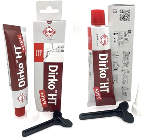 INION 2X Stück DIRKO HT Dichtmasse 705.708 ELRING 70ml rot bis 315° Grad Silikon Motor Ölwanne Getriebe
