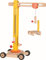 goki Drehkran aus Holz - 64 cm, 360° schwenkbar, mit Gummibereifung und Zubehör - Robustes Material, leichtgängige Kurbeln, inklusive Holzpalette und Palettengabel, sicher für Kinder ab 3 Jahren